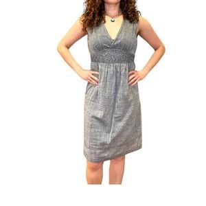 Max Studio Gray sleeveless A-Line Above the Knee Dress. Size M.